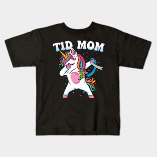 Dabbing unicorn T1D mama her fight is my fight Type 1 Diabetes Awareness Kids T-Shirt